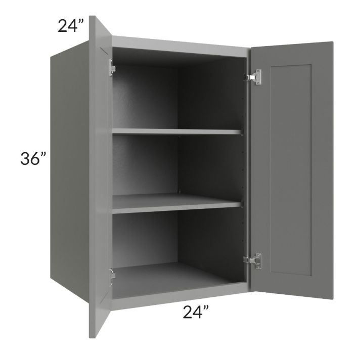 Shale Grey Shaker 24x36x24 Split Pantry Wall Cabinet
