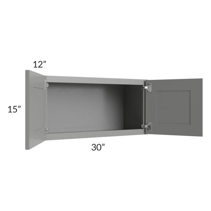 Shale Grey Shaker 30x15 Wall Cabinet