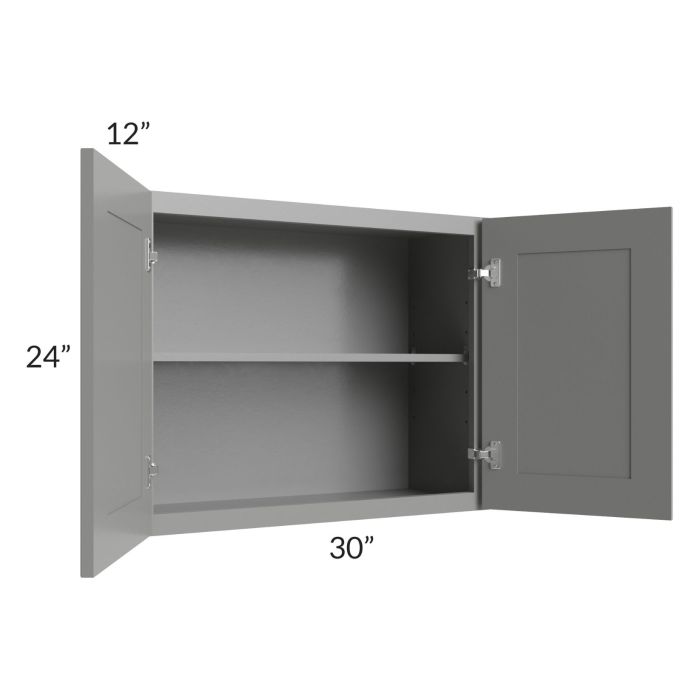 Shale Grey Shaker 30x24 Wall Cabinet