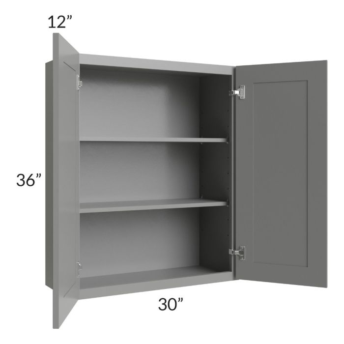 Shale Grey Shaker 30x36 Wall Cabinet