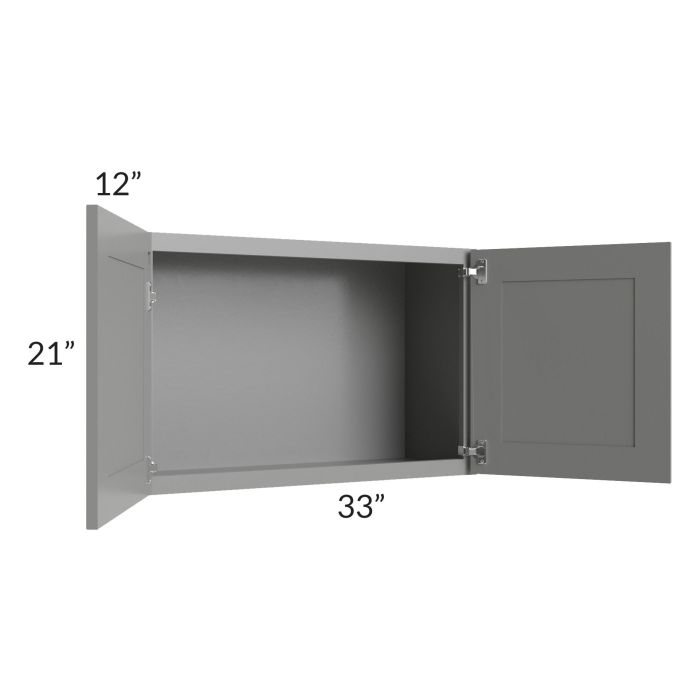 Shale Grey Shaker 33x21 Wall Cabinet