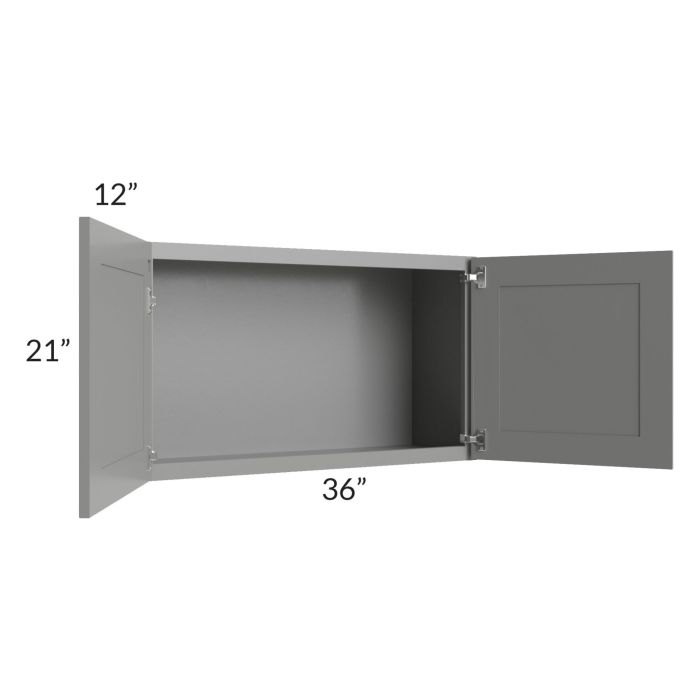 Shale Grey Shaker 36x21 Wall Cabinet