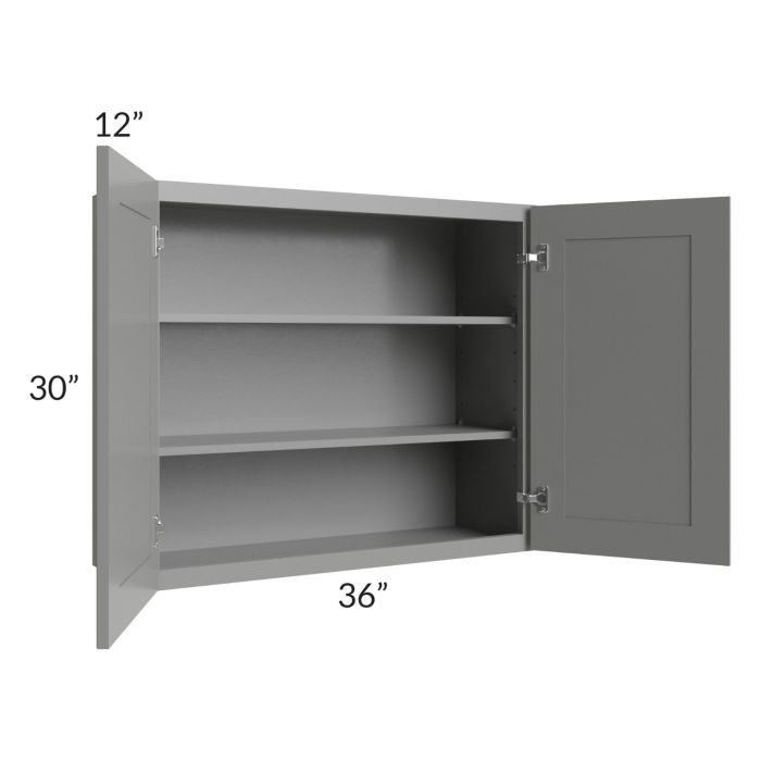 Shale Grey Shaker 36x30 Wall Cabinet