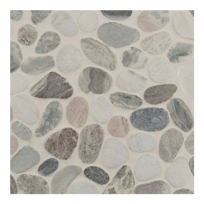 Puebla Greige Pebble Mosaic Tile