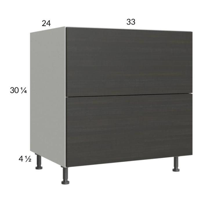 Euro Cafe 33" 2-Drawer Range Base Cabinet