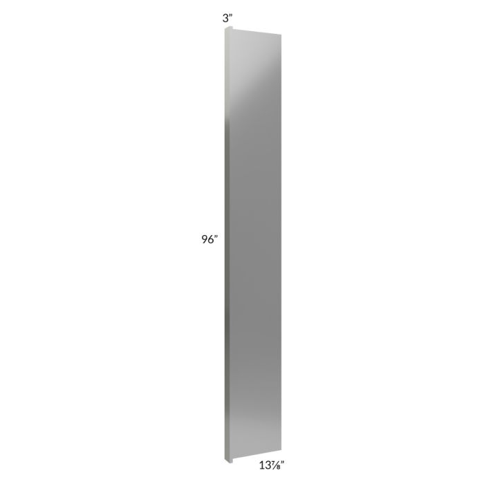 Milan Grey Gloss 14x96 Refrigerator End Panel with 3" Stile