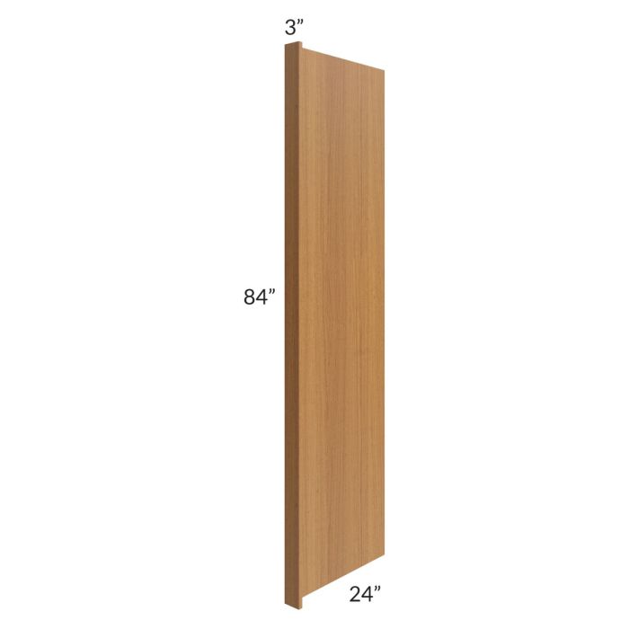Artisan Walnut Shaker 24x84 Refrigerator End Panel with a 3" Return