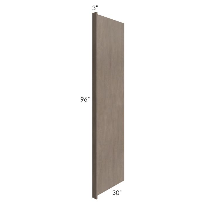 Providence Natural Grey 30x96 Refrigerator End Panel with a 3" Return