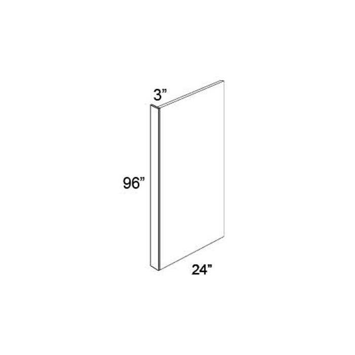 24x96 Refrigerator End Panel with 3" Stile