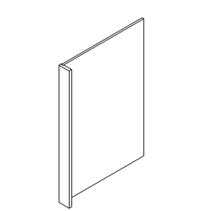 Graphite Grey Shaker 30x96 Refrigerator Panel with 1-1/2" Stile