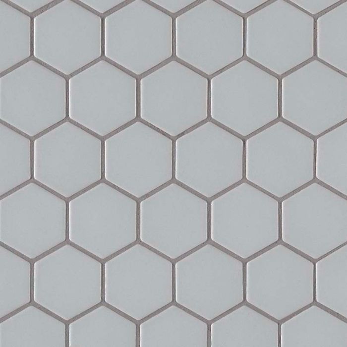 Retro Hexo Gray 6mm Matte Mosaic Wall Tile