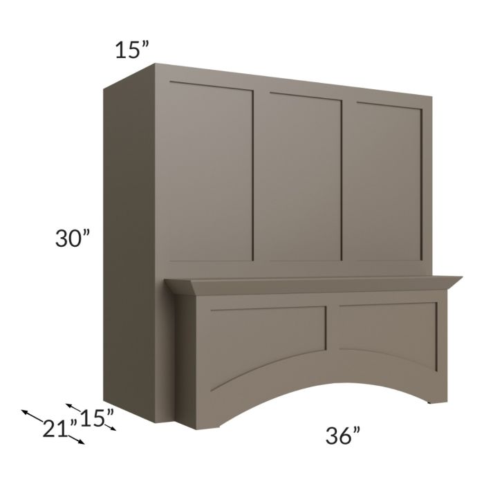 Tuscan Stone 36" Arched Wood Hood