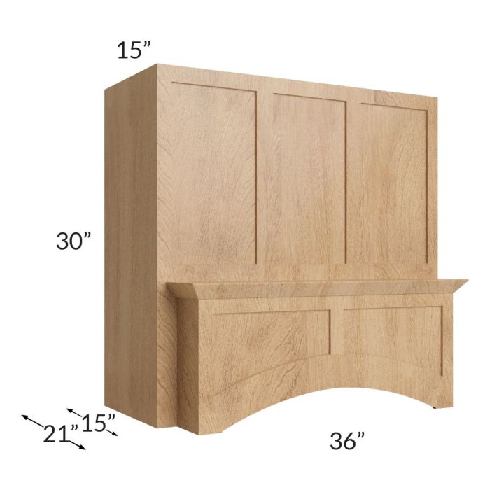 Midtown Timber Shaker 36" Arched Wood Hood