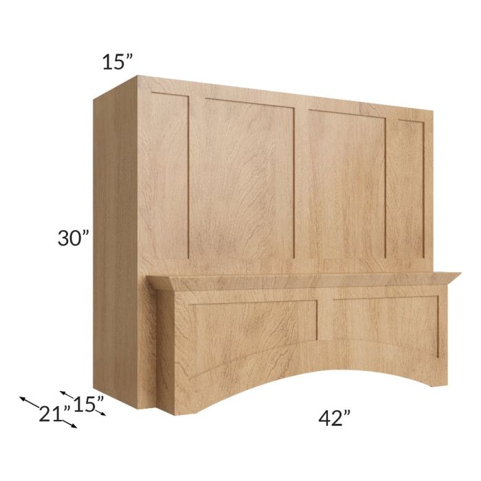 Tuscan Timber 42" Arched Wood Hood and Hood Liner