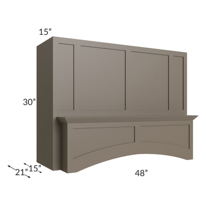 Tuscan Stone 48" Arched Wood Hood