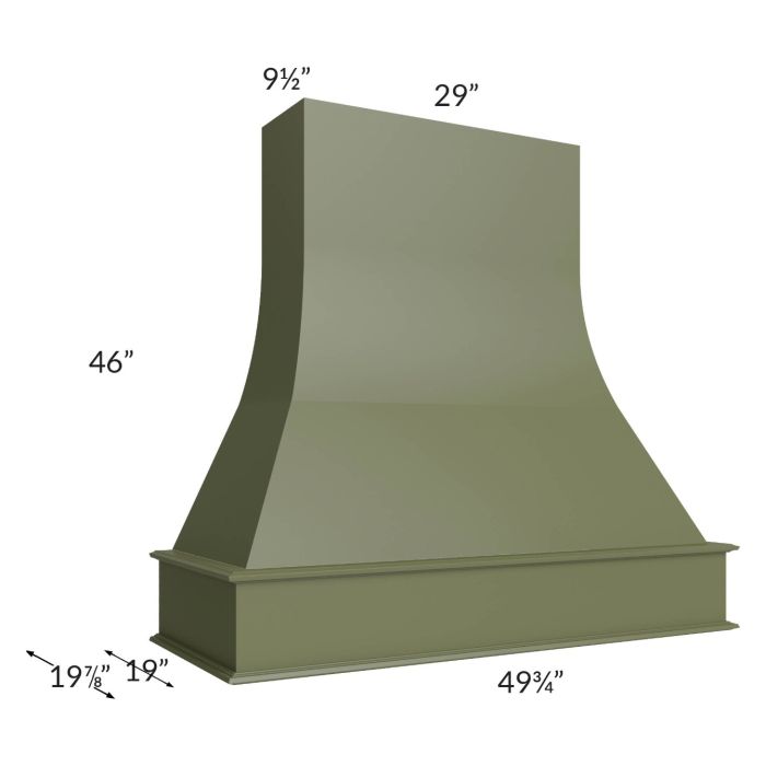 Midtown Hunter Green Shaker 48" Artisan Hood