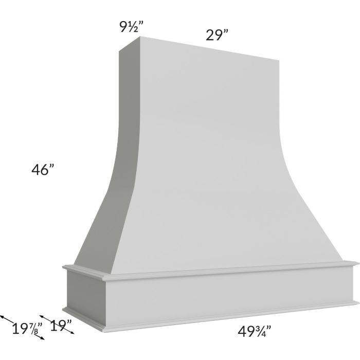 Midtown Painted Grey Shaker 48" Artisan Hood