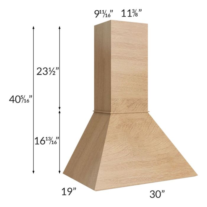 Midtown Timber Shaker 30" Euro Hood