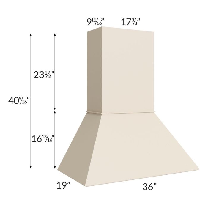Midtown Cream Shaker 36" Euro Hood