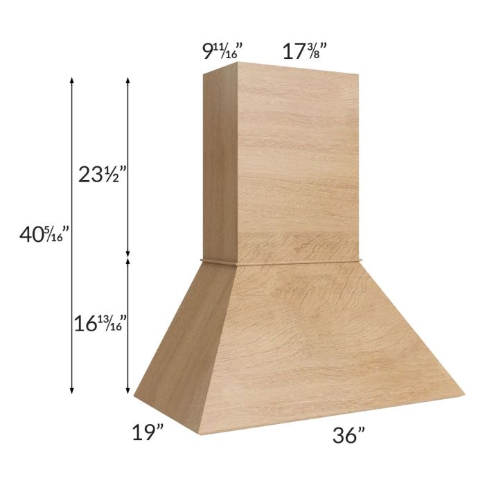 Midtown Timber Shaker 36" Euro Hood