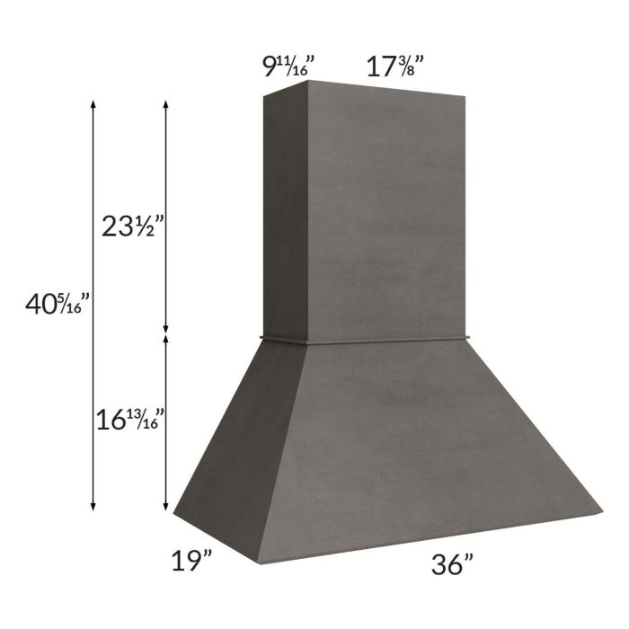 Salem Dark Grey 36" Euro Hood