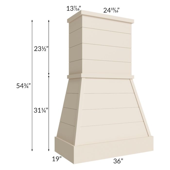 Midtown Cream Shaker 36" Farmhouse Hood