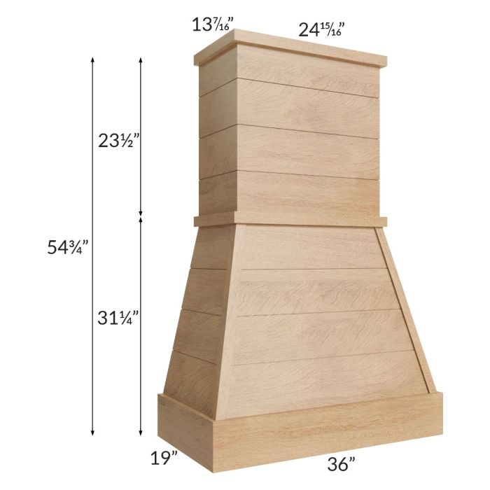 Midtown Timber Shaker 36" Farmhouse Hood