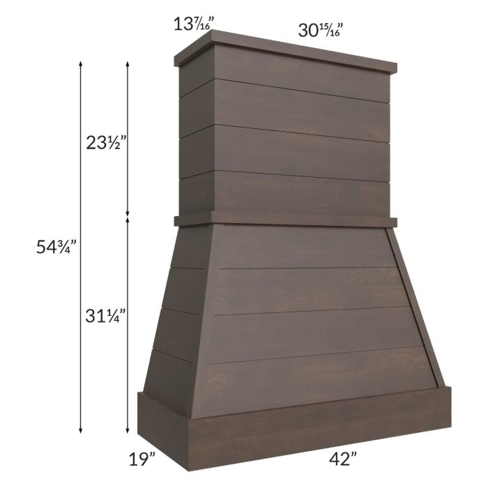 Tuscan Kona Brown 42" Farmhouse Hood