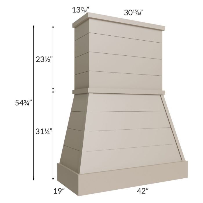 Tuscan Oyster 42" Farmhouse Hood