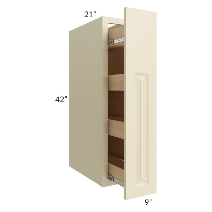 Casselton Ivory Hearth Cabinet Pull Out