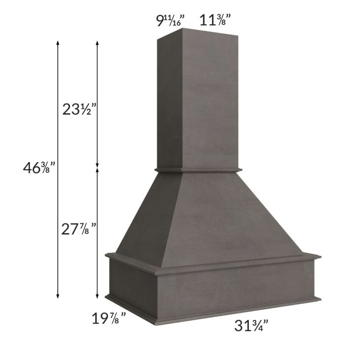 Midtown Dark Grey Shaker 30" Signature Hood