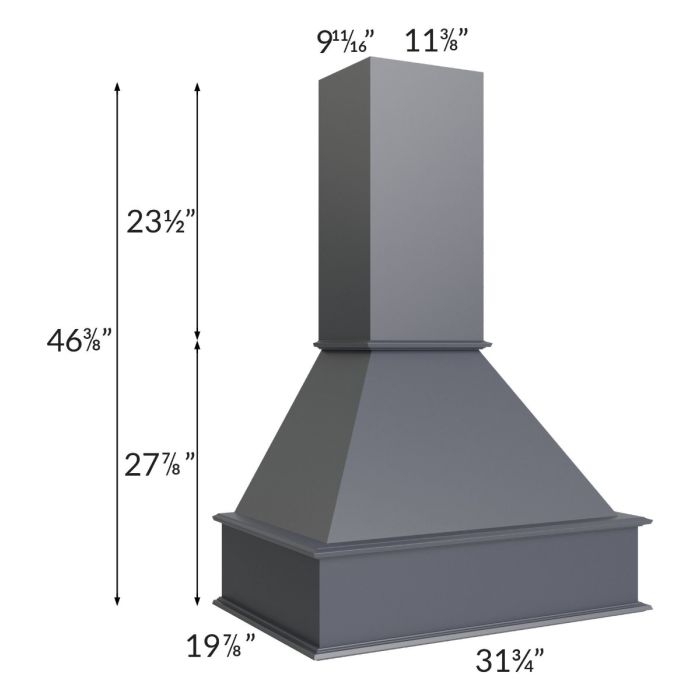 Midtown Indigo Shaker 30" Signature Hood