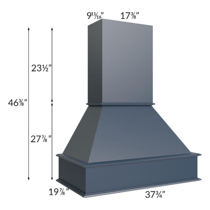 Midtown Blue Shaker 36" Signature Hood