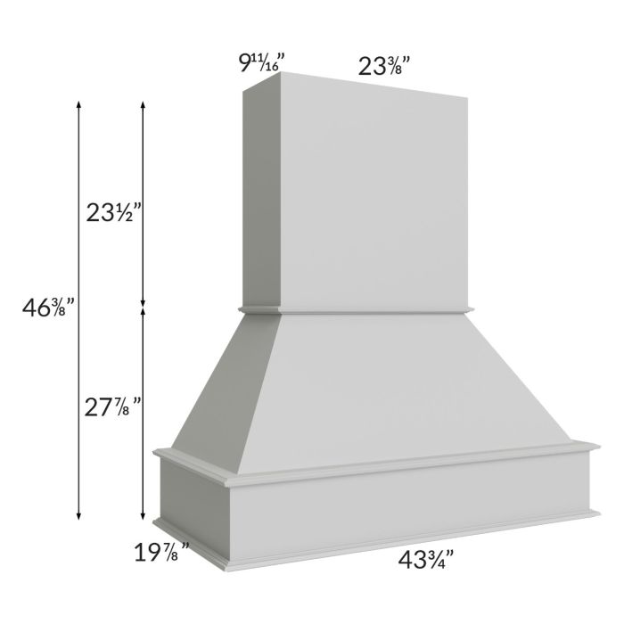 Midtown Painted Grey Shaker 42" Signature Hood