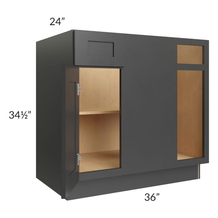 Royal Ebony Shaker 39" Blind Base Corner Cabinet