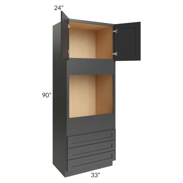 Royal Ebony Shaker 33x90 Oven Cabinet