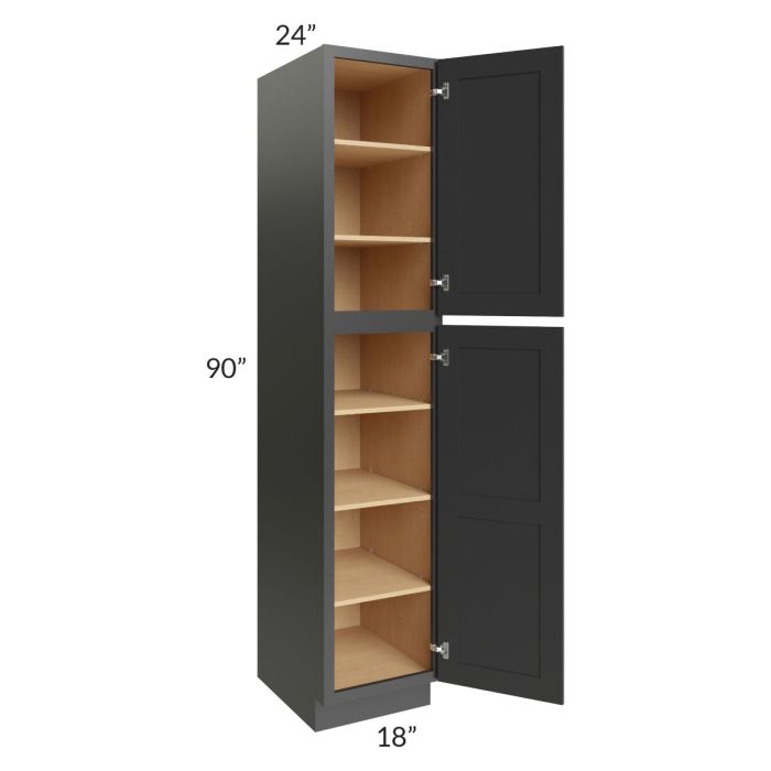 Royal Ebony Shaker 18x90 Pantry Cabinet