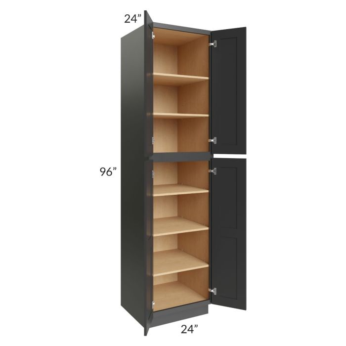 Royal Ebony Shaker 24x96 Pantry Cabinet
