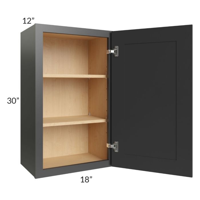 Royal Ebony Shaker 18x30 Wall Cabinet
