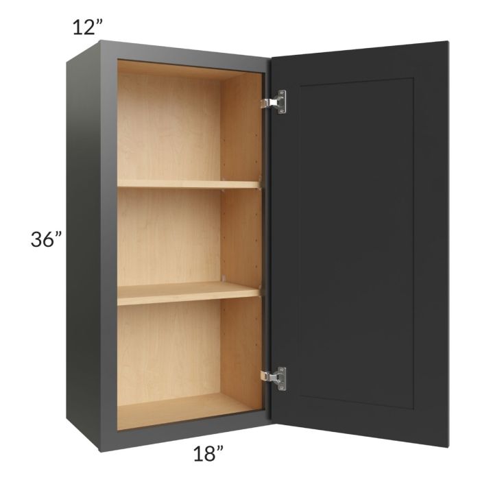 Royal Ebony Shaker 18x36 Wall Cabinet