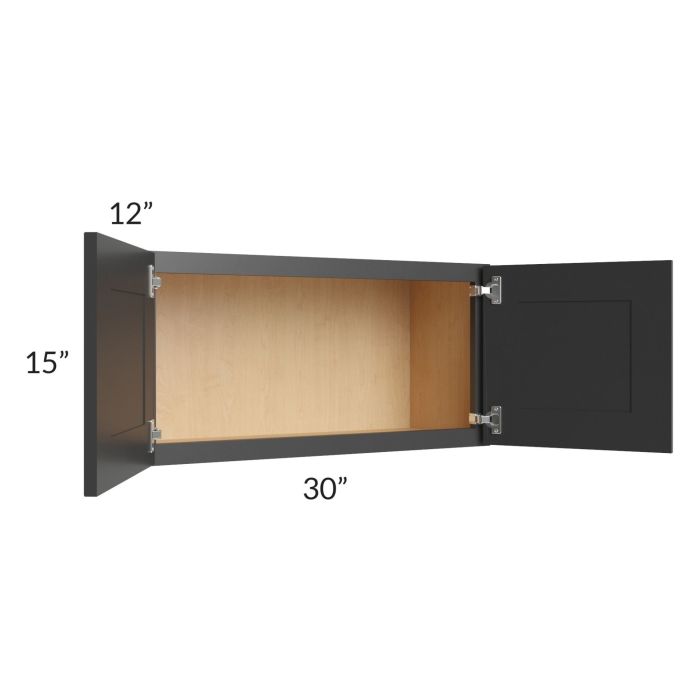 Royal Ebony Shaker 30x15 Wall Cabinet