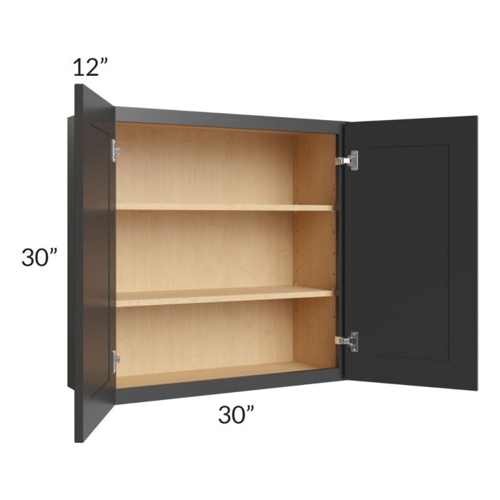 Royal Ebony Shaker 30x30 Wall Cabinet