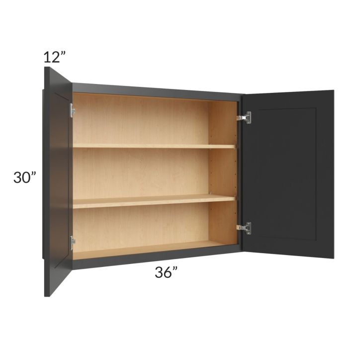 Royal Ebony Shaker 36x30 Wall Cabinet