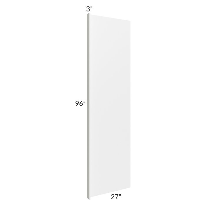 Southport White Shaker 96" Refrigerator Panel with a 3" Return