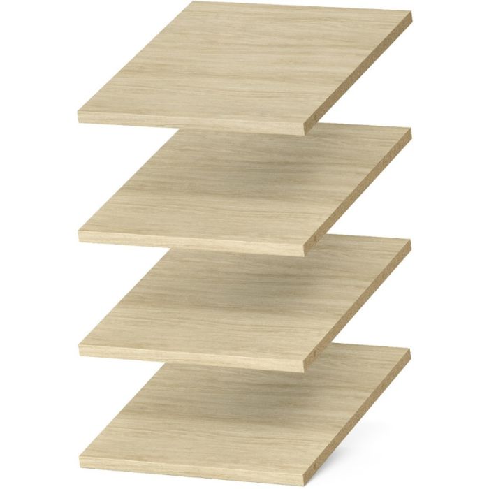 Wood 12 Inch Organizer Closet Shelf Accessory Compatible with Easy Track Closet Systems for Additional Storage