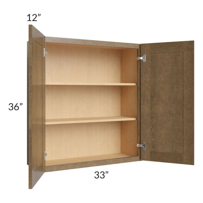 Royal Bronze Shaker 33x36 Wall Cabinet
