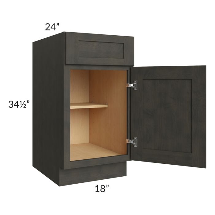 Charcoal Grey Shaker 18" Base Cabinet