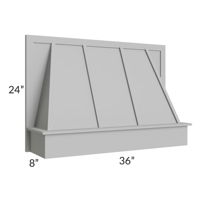 Dove Grey Shaker 36" Wood Range Hood
