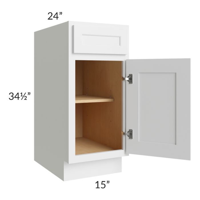 Gramercy White 15" Base Cabinet