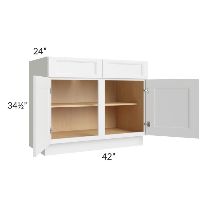 Union White 42" Base Cabinet 